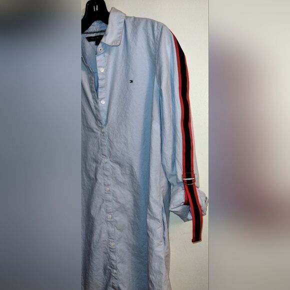 Tommy Hilfiger Jean Shirt Dress with Role Tab Sleeves - Picture 5 of 10